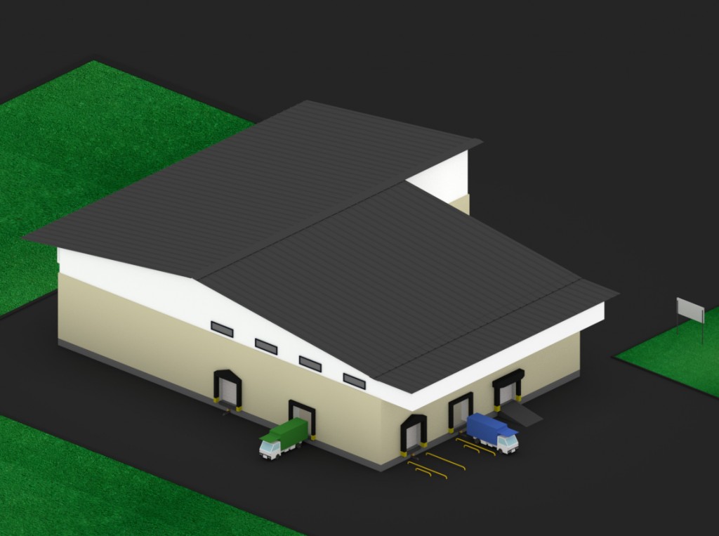 Low-Poly Isometric Warehouse Scene preview image 3